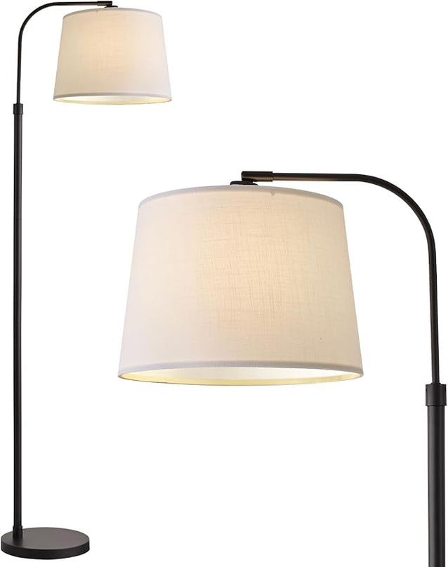 Oneach 62" Arch Floor Lamp for Living Room LED Tall Standing Light with Hanging Lamp Shade Modern Pole Lamp for Bedroom Office Study Room Kids Room - LeafyLoom
