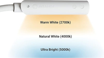 Reliable UberLight Flex 4100TL Task Light – LED Portable Desk Light with Base, USB Connection, 26.5” Flexible Gooseneck, 270° Rotational Head, 9 Light Settings, and up to 60,000 Hours of Use (White) - LeafyLoom
