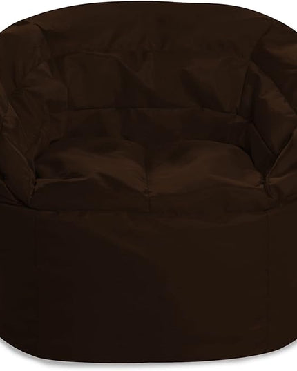 Posh Creations Structured Comfy Bean Bag Chair for Gaming, Reading, and Watching TV, Sonoma Lounge, Microsuede - Chocolate - LeafyLoom