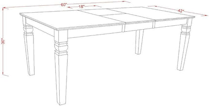 East West Furniture WEBO5-LWH-W 5 Piece Dinette Set for 4 Includes a Rectangle Room Table with Butterfly Leaf and 4 Dining Chairs, 42x60 Inch, Linen White - LeafyLoom