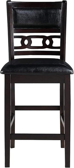 New Classic Furniture Gia Counter Chairs, Set of 2, Ebony - LeafyLoom