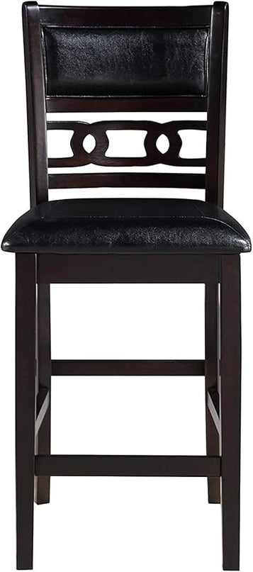New Classic Furniture Gia Counter Chairs, Set of 2, Ebony - LeafyLoom