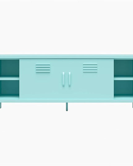 Novogratz Cache Metal Locker-Style TV Stand for TVs up to 65", Mint - LeafyLoom