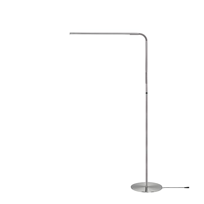 Daylight Company Slimline 3 Floor Lamp, Standing Led Lamp, Touch Dimmable Lamp, Ideal for Sewing, Needlework, Quilting, Nail Artwork, Permanent Makeup, Fine Arts and Crafts and Reading, 13 W, White - LeafyLoom