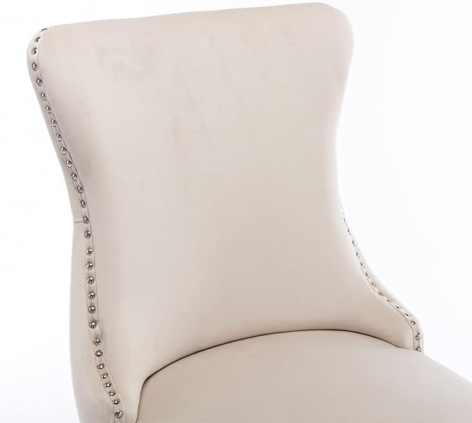 NicBex Haerin-SD-00116-LWJ Dining Chairs, 27.4"x20.4"x37.4", Beige - LeafyLoom