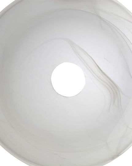 LIGHTACCENTS Alabaster White Glass Lamp Shade Replacement for Floor Lamp - Lamp Shade for Floor Lamps with Medium Base E26 Socket- Floor Lamp Shade - Floor Lamp Replacement Glass (White Marble) - LeafyLoom