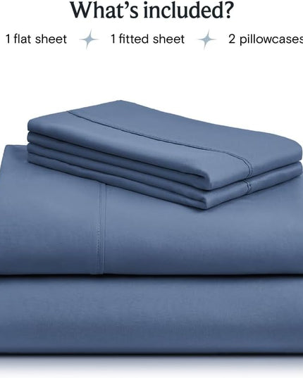 LuxClub 4 PC Sheet Bed Sheets Deep Pockets 18" Eco Friendly Wrinkle Free-Kids-Fitted Sheets Machine Washable Hotel Bedding Silky Soft - Oxford Twin - LeafyLoom