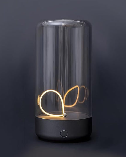 Mini Minimalist Table Lamp Cordless LED Desk Lamp Rechargeable Modern Night Lights Portable Nightstand Lamps Unique Ambient Light Mood Lighting for Bedroom, Beside, Nursery - LeafyLoom
