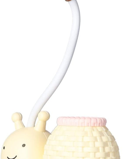 LED Desk Lamp with Pen Holder Cartoon Holder Multiple Function USB Charging Cute Desk Light for Students Kids(Yellow) - LeafyLoom