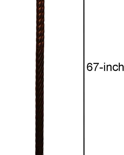 Bieye L10682 Baroque 67 inch Tiffany Style Stained Glass Torchiere Floor Lamp with 13 Inch Wide Handmade Lampshade, Metal Base with Dark Brown Baking Finish, Red - LeafyLoom