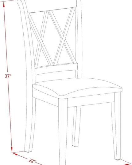 East West Furniture OXCL5-MAH-C Oxford 5 Piece Set for 4 Includes a Square Table and 4 Linen Fabric Kitchen Dining Chairs, 36x36 Inch - LeafyLoom
