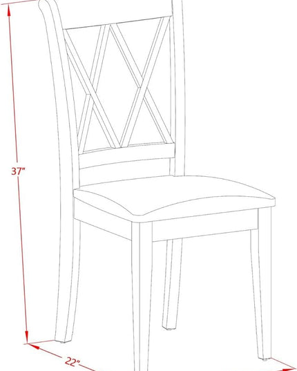 East West Furniture DLCL5-WHI-C Dublin 5 Piece Room Set Includes a Round Dining Table with Dropleaf and 4 Fabric Upholstered Chairs, 42x42 Inch, Linen White - LeafyLoom
