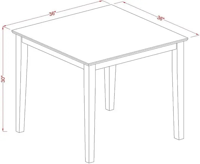 East West Furniture OXCL5-MAH-C Oxford 5 Piece Set for 4 Includes a Square Table and 4 Linen Fabric Kitchen Dining Chairs, 36x36 Inch - LeafyLoom
