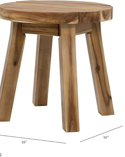 NicBex Coffee Table Wooden Coffee Table with Storage Round Center Tables with Natural Legs End Table for Living Room, Dining Room, Office, and Bedroom,16" W, Natural Wood+Brown - LeafyLoom