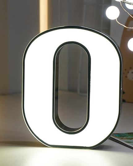 LED Marquee Letter Lights-DIY Marquee Lights up Letter Signs, Dual DC Interface Upgrade Multi-Letter Connection, 26 Alphabet Signs for Wedding, Birthday, Party， Bar Decoration (O) - LeafyLoom