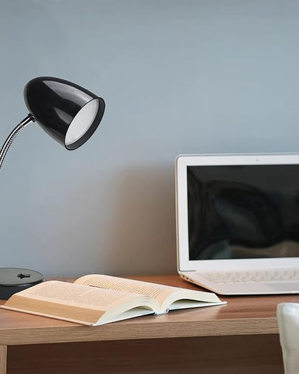 LED Desk Lamp, Flexible Gooseneck with Table lamp, 3.5W 240LM 4000K Cool White Study Lamps for Bedroom and Office, Eye Protection, ETL Listed,Black - LeafyLoom