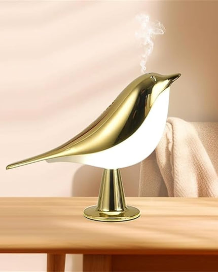 FUYUNXIN Bird Lamp Bedside Lamps - Rechargeable Cordless Table Lamp with 3 Color Temperatures and Touch Sensor - Perfect for Bedroom Nightstand (Gold) - LeafyLoom