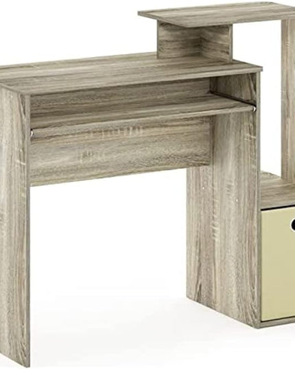 Furinno Econ Multipurpose Home Office Computer Writing Desk, Sonoma Oak/Ivory - LeafyLoom