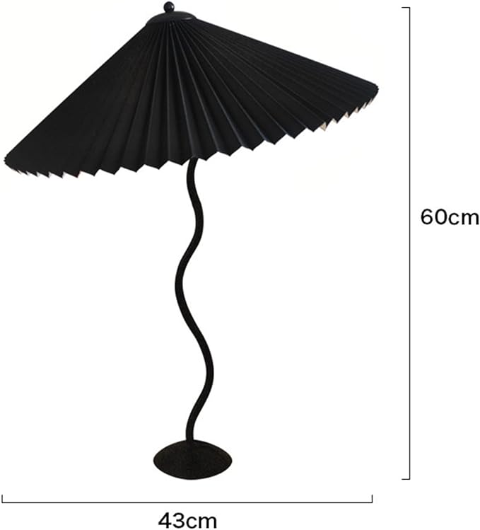 Pleated Floor Lamp, 3 Color Dimmable Floor Lamp, Retro Bedside Atmosphere Table Lamp for Bedroom, Living Room, Office ( Color : 3# , Size : Small ) - LeafyLoom