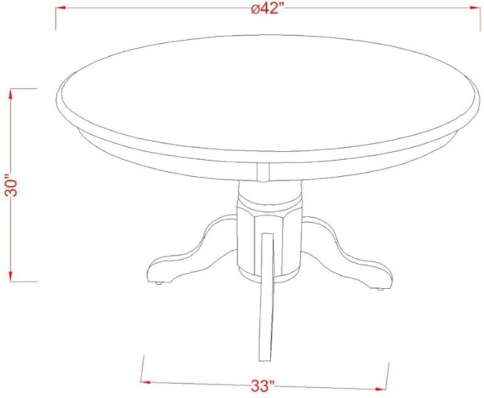 East West Furniture SHBO3-WHI-LC 3 Piece Dinette Set for Small Spaces Contains a Round Kitchen Table with Pedestal and 2 Faux Leather Upholstered Dining Chairs, 42x42 Inch - LeafyLoom