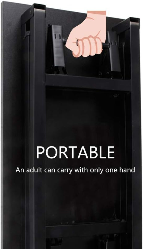 Folding Desk, 31.5 inch No Assembly Folding Desks for Small Spaces, Sturdy Foldable Computer Desk, Multi-Purpose Home Office Desks, Study Writing Desk Office Table Workstation for Home Office Outdoor - LeafyLoom