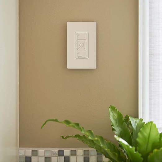 Lutron Caseta Original Smart Dimmer Switch ELV+ (Lutron Hub Required), 250W LED, Single-Pole/3-Way, Neutral Required, PD-5NE-LA, Light Almond Lutron