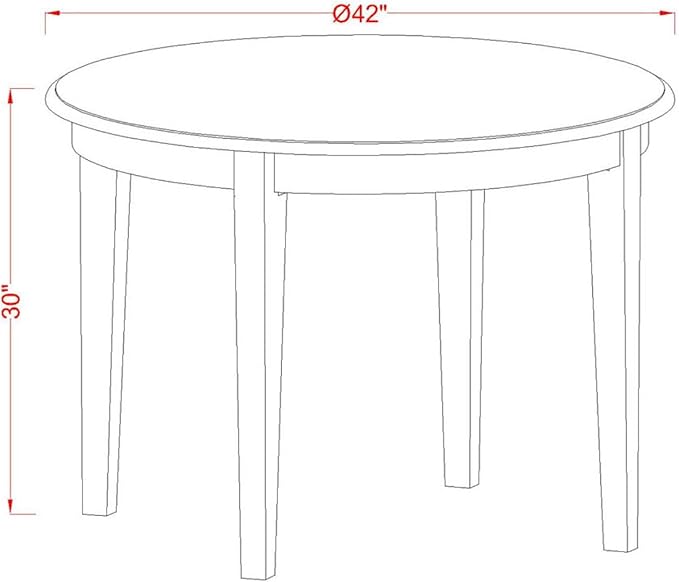 East West Furniture BOGA3-WHI-35 Boston 3 Piece Set for Small Spaces Contains a Round Kitchen Table and 2 Doeskin Fabric Parson Dining Chairs, Linen White, 42x42 Inch - LeafyLoom