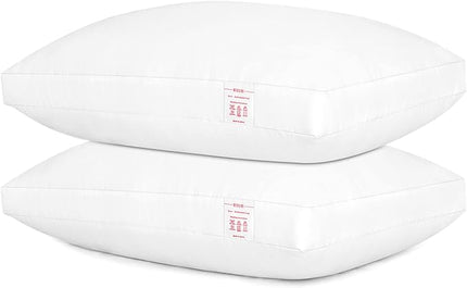 EIUE Bed Pillows for Sleeping 2 Pack Queen Size，Super Soft Down Alternative Microfiber Filled Pillows,20 x 30 Inches,White - LeafyLoom