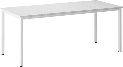 SogesGame Computer Desk, 71 inches Desk & Workstations for Home Office, Writing Study Corner Desk, Modern Simple Style Laptop Table, Easy to Assemble, White - LeafyLoom