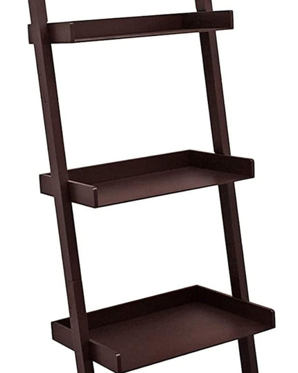 Kiera Grace Providence Hadfield 5 Tier Ladder Shelf, Leaning Bookshelf Storage Rack for Home, Office, 18" x 67", Espresso - LeafyLoom