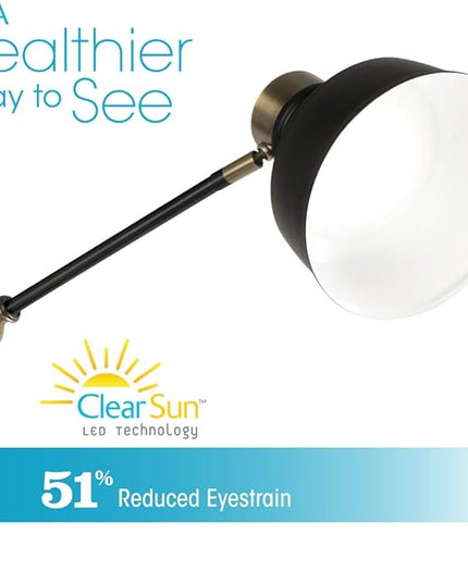 OttLite Balance LED Desk Lamp with USB Port - Modern, Adjustable, Desk Light - LeafyLoom