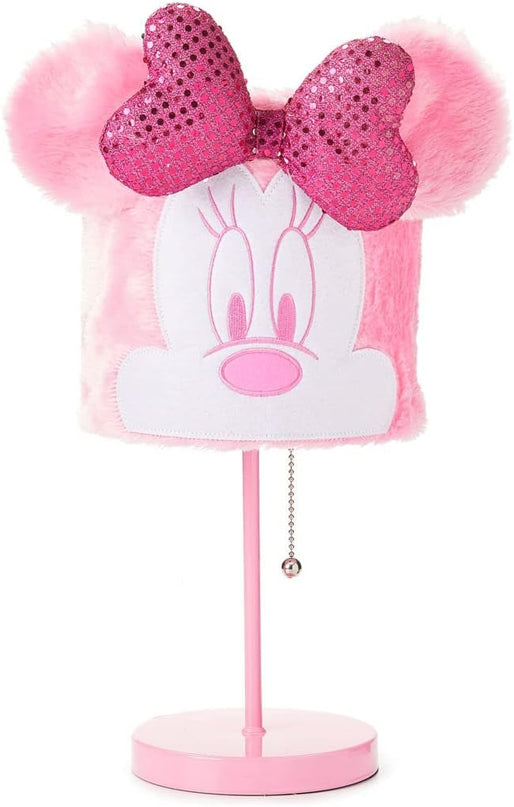 Idea Nuova Disney Minnie Mouse Plush Shade Table Lamp, Pink - LeafyLoom