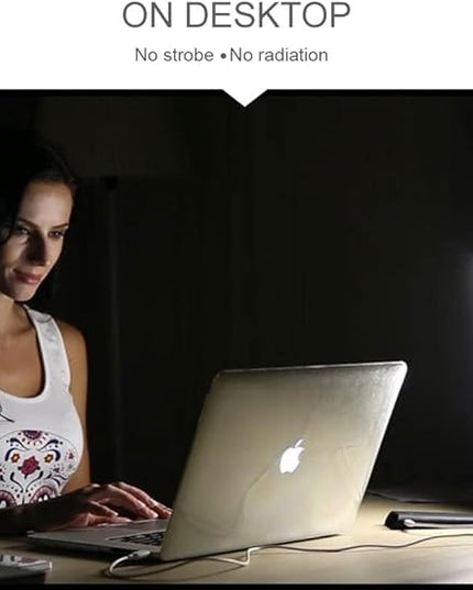 'Mark' Wireless LED Desk Lamp, 360 Adjustable, Portable, Foldable and USB Rechargeable, Up to 40 Hours of Continuous Light, Touch Control, 6 Brightness Levels, 3 Light Modes (Gold) - LeafyLoom