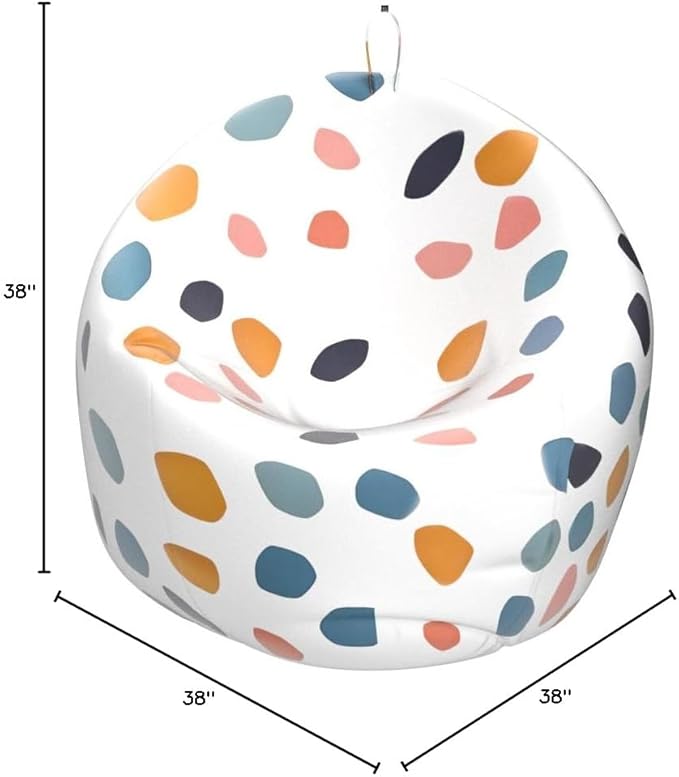 Nobildonna Stuffed Animal Storage Bean Bag Chair Cover Only for Kids Girls Toddler, Large Beanbag Chair Without Filling for Organizing Children Soft Plush Toys - LeafyLoom