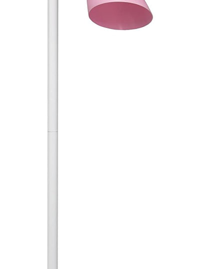 Simple Designs LF2006-WPG 67" Contemporary Multi Head Medusa 5 Light Adjustable Gooseneck White Floor Lamp with Pink, White, Gray Shades for Kids Bedroom Playroom Living Room Office, 30 x 10 x 67 - LeafyLoom