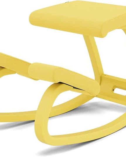 Varier Variable Monochrome, Original Kneeling Chair, Ergonomic Office Chair, 10-year Warranty, Designed by Peter Opsvik, Ochre - LeafyLoom