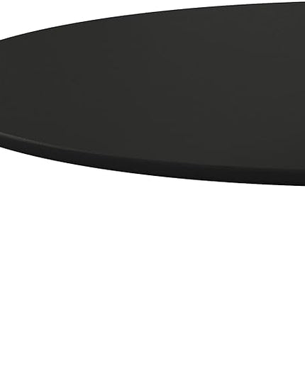 NicBex Dining Table Contemporary Kitchen Table Farmhouse Rustic 42.12" Modern Round Dining Table with Round MDF Table Top, Metal Base Dining Table, End Table Leisure Coffee Table, Black - LeafyLoom