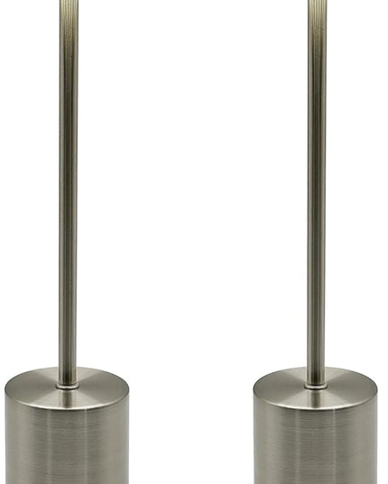 2 Pack Cordless Table Lamp Rechargeable 5000mAh Battery Operated Portable LED Desk Lamp 3 Color Temperature Stepless Dimming for Bedroom Restaurant Coffee Shop Party (Silver) - LeafyLoom