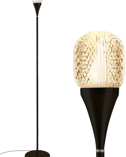 Modern Globe Floor Lamp, Minimalist Room Decor Standing Lamp, Dimmable LED Tall Floor Light for Living Room, Bedroom Decor, Full Range Dimming, Adjustable Color Temperature 3000K-6000K - Matte Black - LeafyLoom