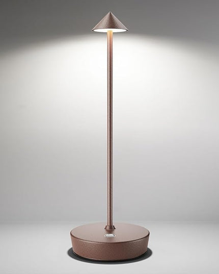 Cordless Table Lamps Rechargeable, 6000mAh Battery Operated LED Desk Lamp Outdoor Waterproof Portable Touch Dimmable Table Night Light for Patio Restaurant Dining Home Rust - LeafyLoom