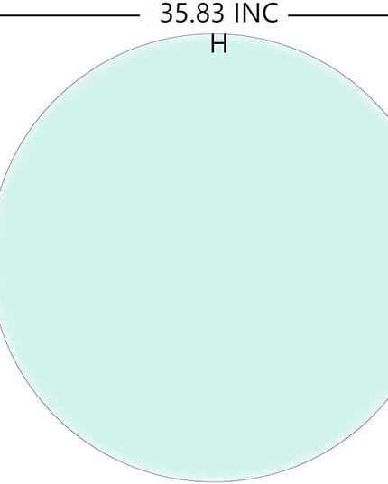 Round Tempered Glass Table Top, 36 Inch, Transparent - LeafyLoom