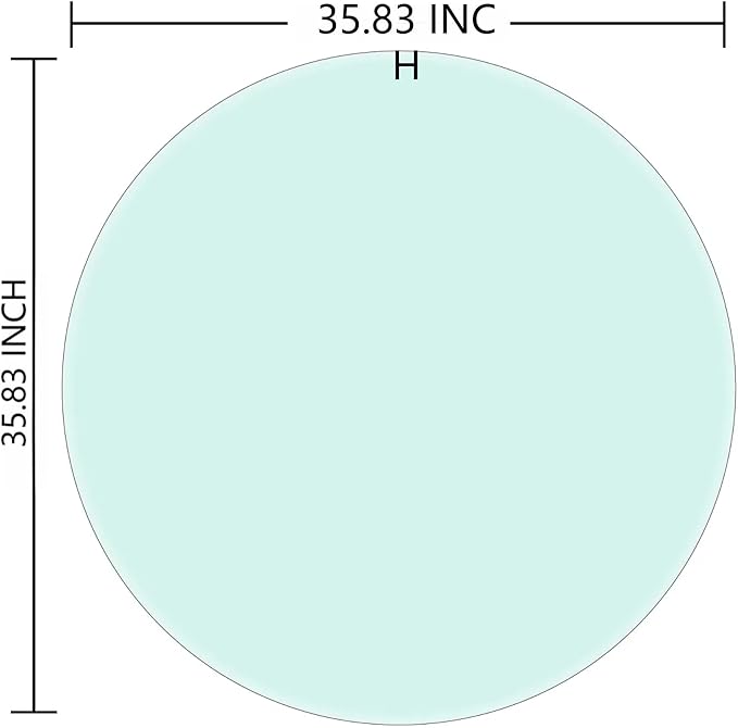Round Tempered Glass Table Top, 36 Inch, Transparent - LeafyLoom