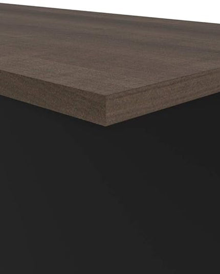 Bestar Connexion Desk Bridge, 40W, Antigua & Black - LeafyLoom