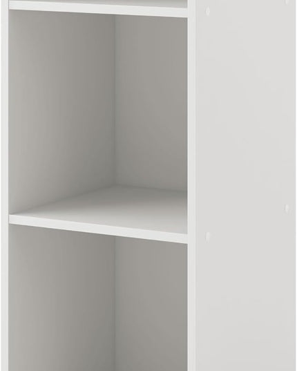 Apexa 3 Cube Storage Organizer Shelves, Stackable Wood Bookcase Fits Cubby Bins for Organization, Dorm Teen Room Decor & Home Office, White - LeafyLoom