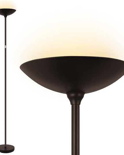 BoostArea Floor Lamp, Standing Lamp, 20W 2000LM LED Torchiere Floor Lamp, Stepless Dimmable, Touch Control, 3000K Daylight, 50000hrs Lifespan, Floor Lamps for Living Room, Standing Lamps for Bedroom - LeafyLoom