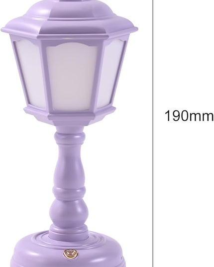 Mini Desk lamp Vintage, LED Desk Lamp Dimmable Table Lamp Reading Lamp with USB Charging Port, Sensitive Control, Eye-Caring Office Lamp,Very beautiful decorative desk lamp (Purple) - LeafyLoom