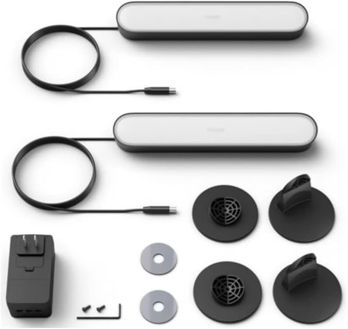 Philips Hue Smart Play Light Bar Base Kit, Black - White & Color Ambiance LED Color-Changing Light - 2 Pack - Requires Bridge - Control with App - Works with Alexa, Google Assistant and Apple HomeKit PhilipsHue