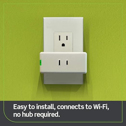Leviton Decora Smart Dimmer Plug, Wi-Fi 2nd Gen, Works with Matter, My Leviton, Alexa, Google Assistant, Apple Home/Siri & Wire-Free Anywhere Companions for Switched Outlet, D23LP-2RW, White Leviton