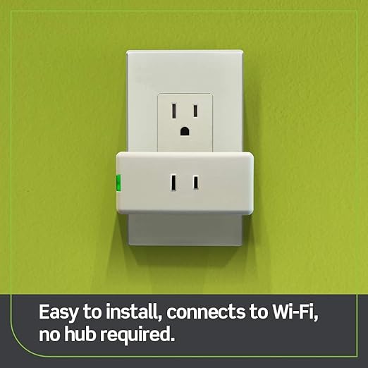 Leviton Decora Smart Dimmer Plug, Wi-Fi 2nd Gen, Works with Matter, My Leviton, Alexa, Google Assistant, Apple Home/Siri & Wire-Free Anywhere Companions for Switched Outlet, D23LP-2RW, White Leviton