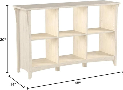 Bush Furniture Salinas 6 Cube Organizer in Antique White - LeafyLoom